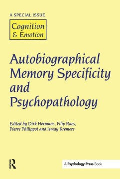 Autobiographical Memory Specificity and Psychopathology Hot on Sale