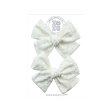 White Embroidered Daisy :: Mini Voyager Pigtail Set Online now