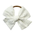 White Embroidered Daisy :: Voyager Bow Hot on Sale