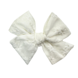 White Embroidered Daisy :: Voyager Bow Hot on Sale