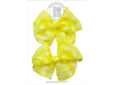 Yellow Sheer Plaid :: Mini Traveler Pigtail Set Supply