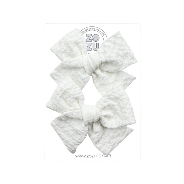 White Textured Crepe :: Mini Voyager Pigtail Set Online Hot Sale