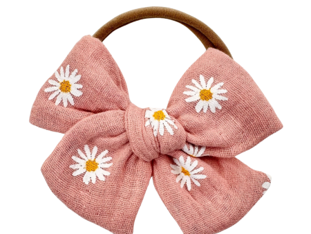 Blush Daisy Gauze :: Mini Voyager Bow Online now