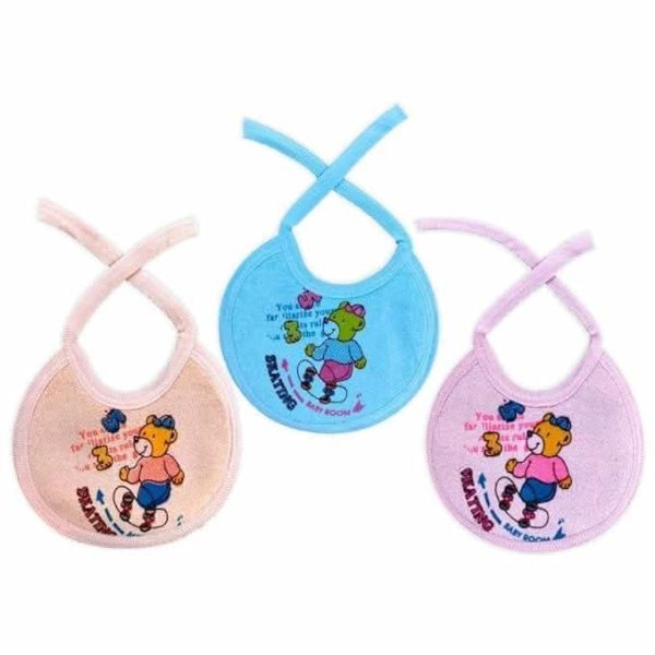 KIDS AND BEBS Baby Feeding Bibs, Bibs for New Born Baby, Baby Bibs, Cotton Bibs Bag typev (Orange, Blue, pink) For Sale